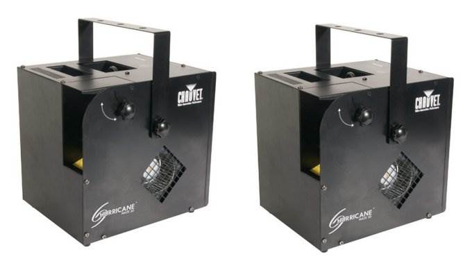 CHAUVET DJ Hurricane Haze 2D Water-Based Smoke Fog Machine with Remote, (2 Pack)