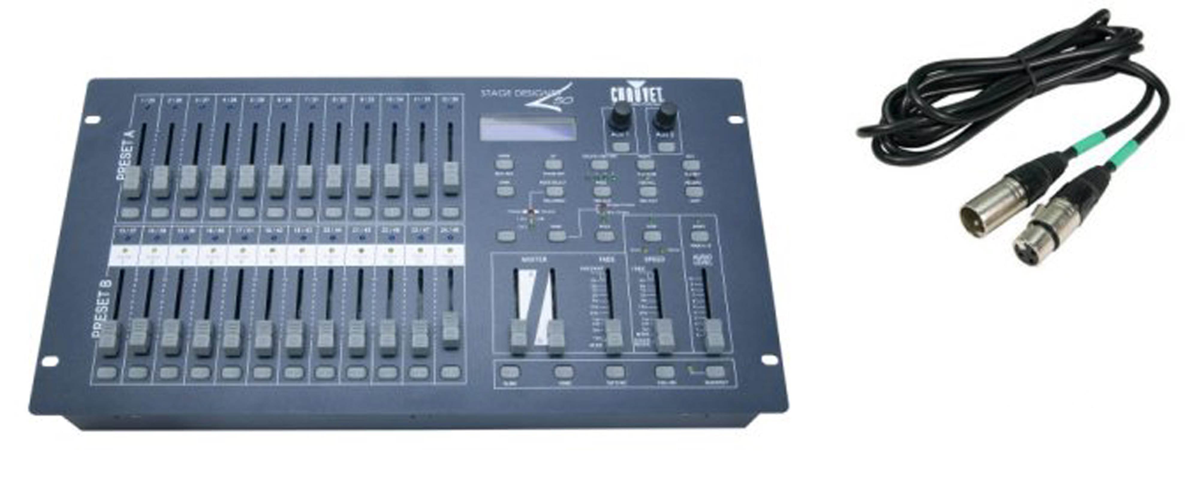 CHAUVET Stage Designer 50 - DMX-512 Dimming Console/Light Controller + 25' Cable