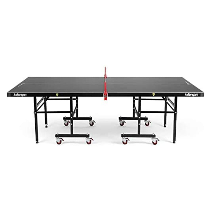 Killerspin MyT10 BlackStorm Outdoor Folding Ping Pong Table with Storage Pockets