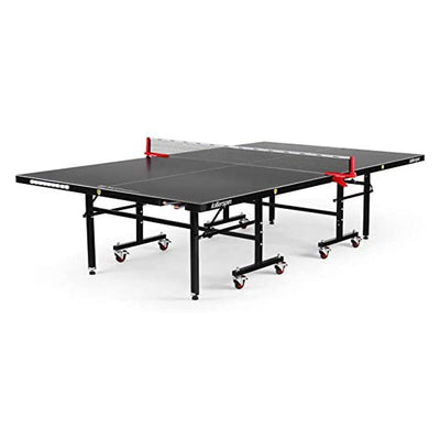 Killerspin MyT7 BlackStorm Outdoor Folding Ping Pong Table with Storage Pockets