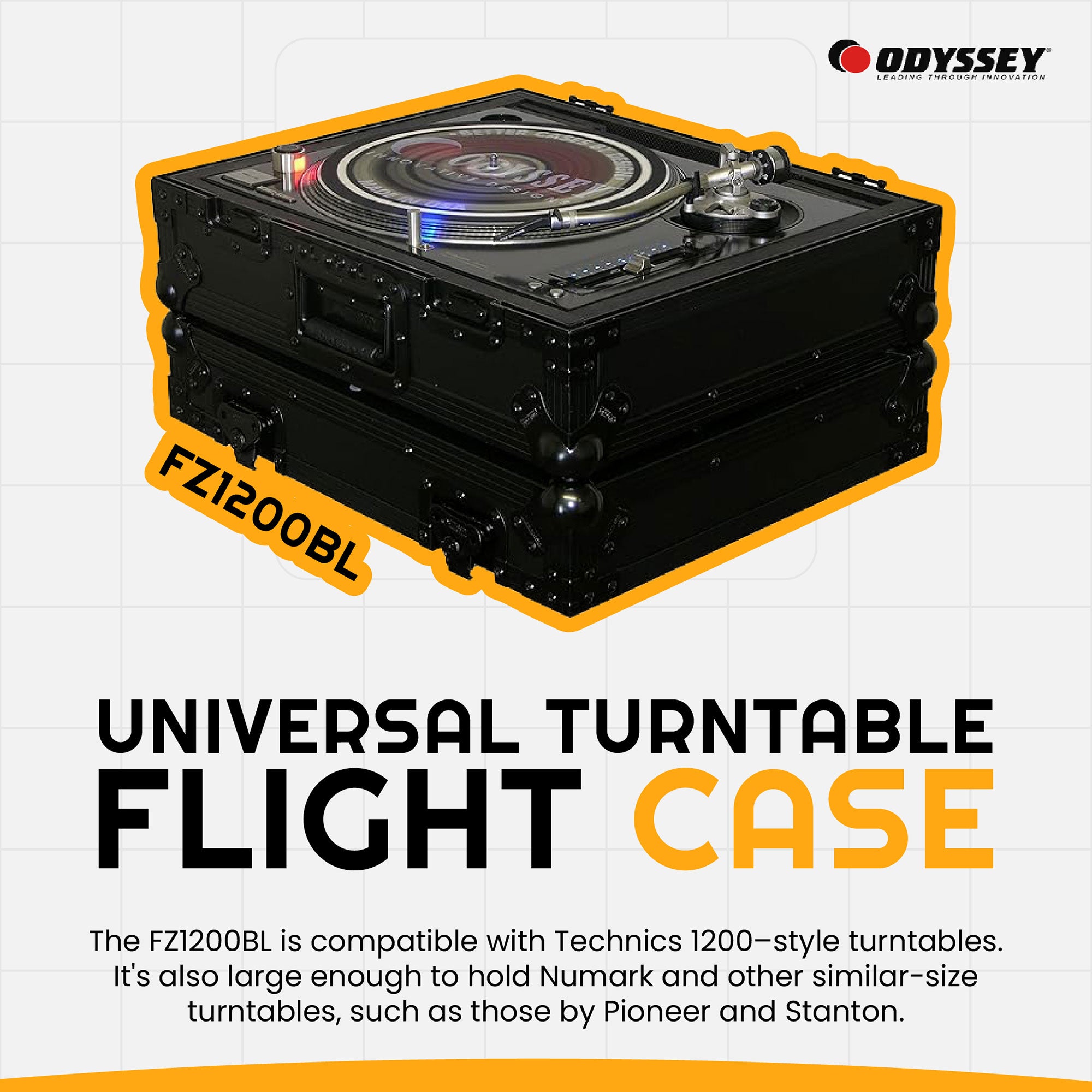 Odyssey Technics 1200 Style Turntable Case Numark/Stanton Compatible (For Parts)