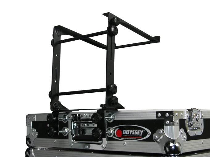 Odyssey LSTANDM Mobile Laptop CD-Player/ Controller Pro DJ Stand w/ Table Clamps - VMInnovations