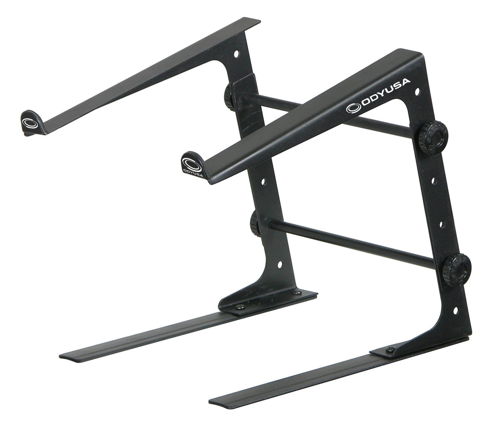 Odyssey LSTANDS Adjustable Stand-Alone Tabletop Laptop Pro DJ Stand - Black