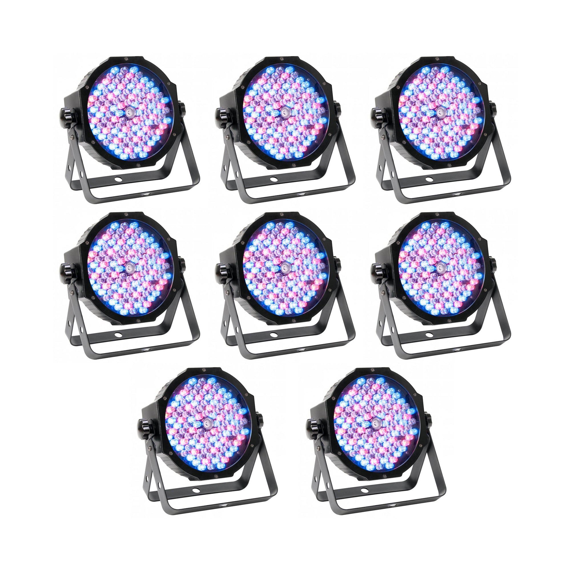 American DJ Mega Par Profile Plus Bright RGB/UV LED Wash Effect Lights (8 Pack)