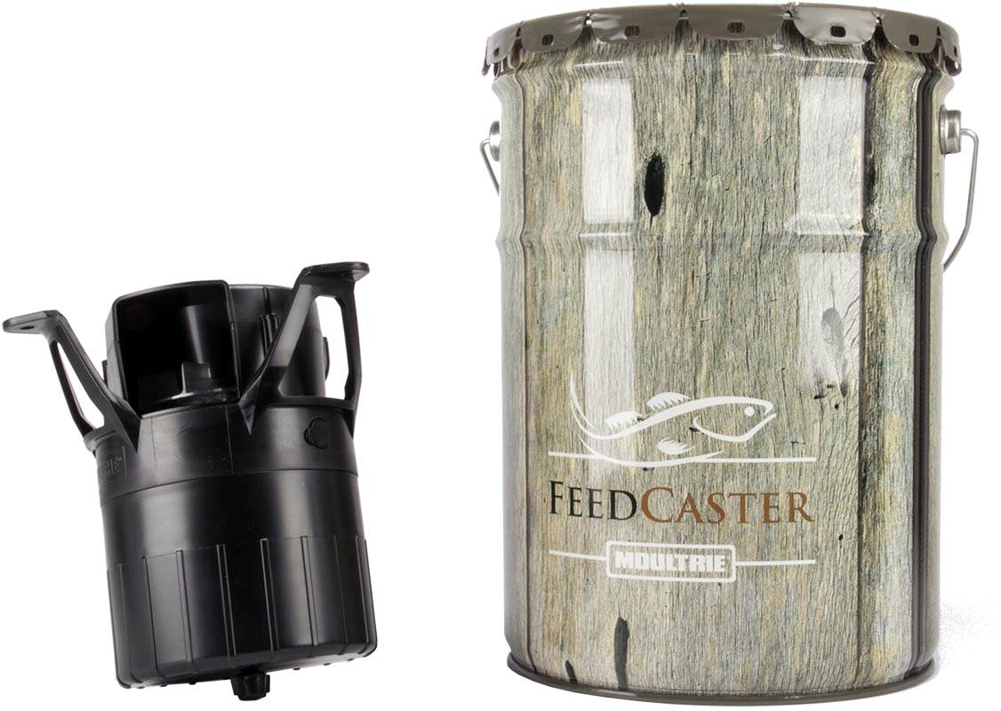 Moultrie Feeders 6 Gallon Automatic Pond Fish Feeder + 6V Rechargeable Battery