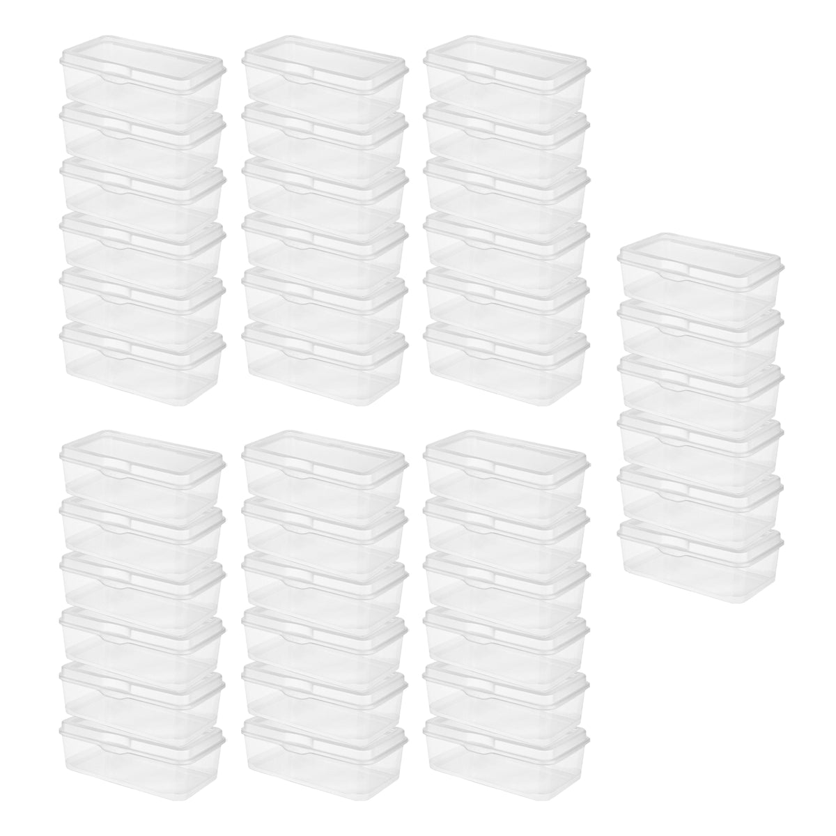 Sterilite Plastic Stacking FlipTop Latching Storage Box Container, Clear 36 Pack
