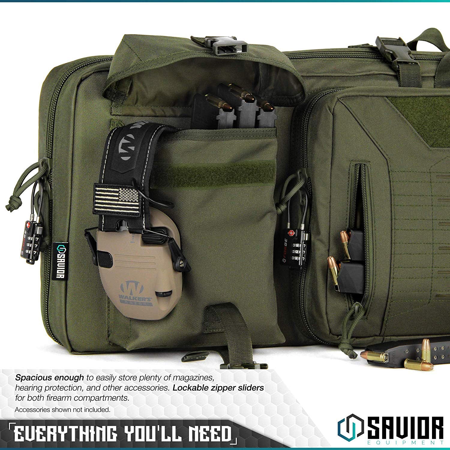 Savior Equipment OD Green Double Rifle Gun Carrying Case, 36-Inch (Open Box)