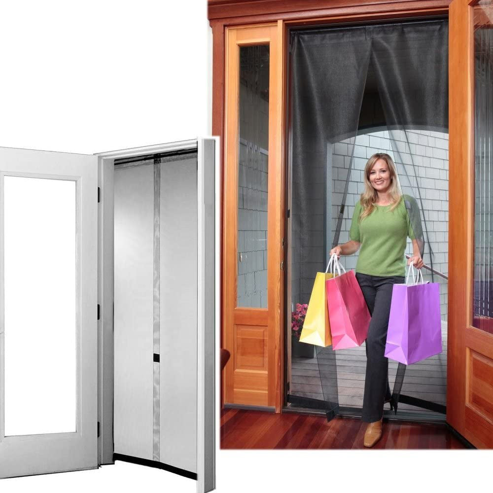 Bug Off Magnetic Screen Door with Mesh Curtain, 36 x 80 Inch Door (Open Box)