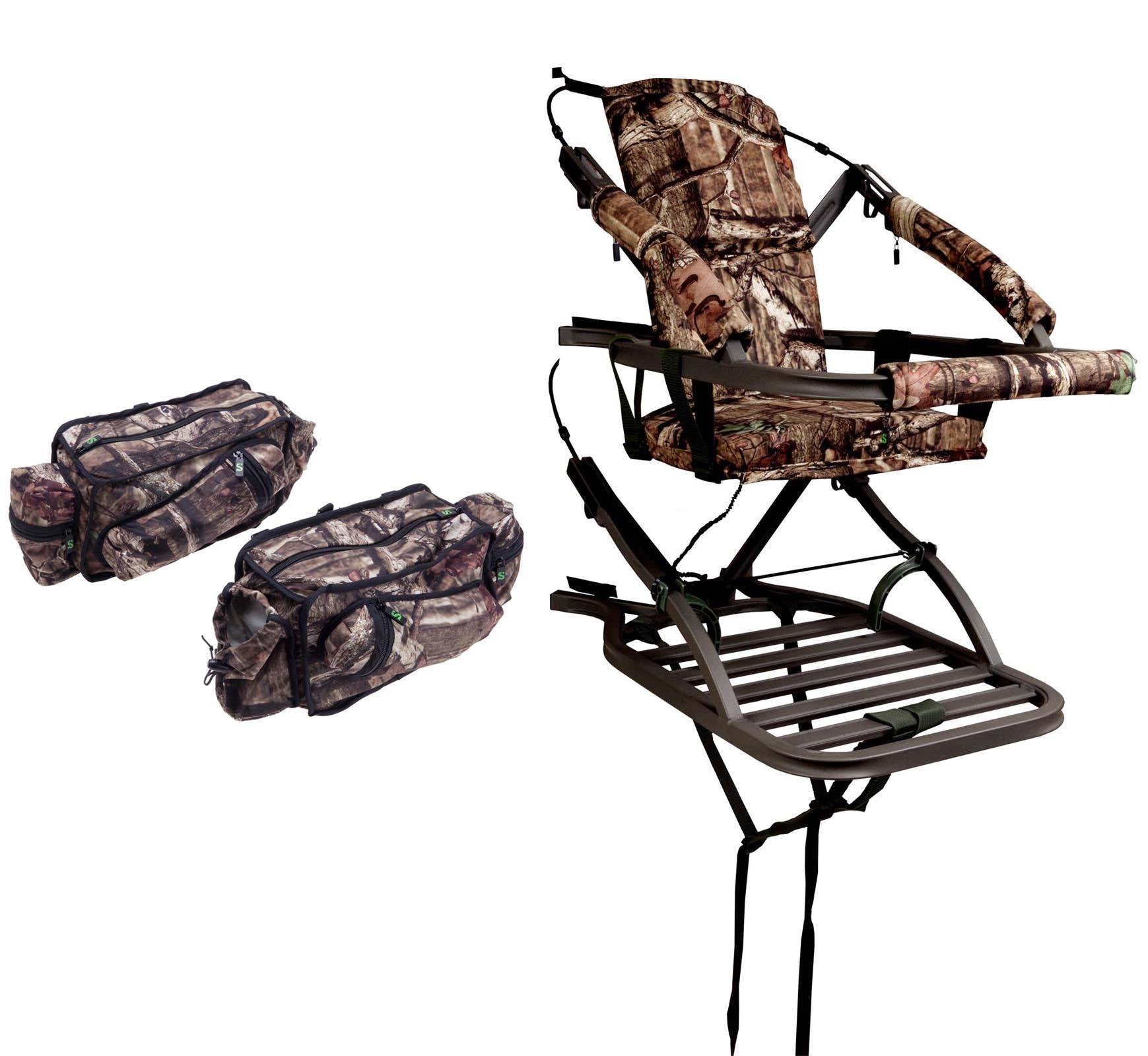 Summit Viper SD 81120 Self Climbing Treestand - Deer Hunting + Camo Storage Bags