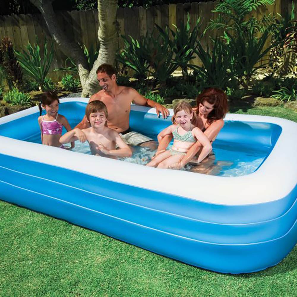 Intex 72in x 120in Swim Center Family Inch Swimming Pool and Quick Fill Air Pump
