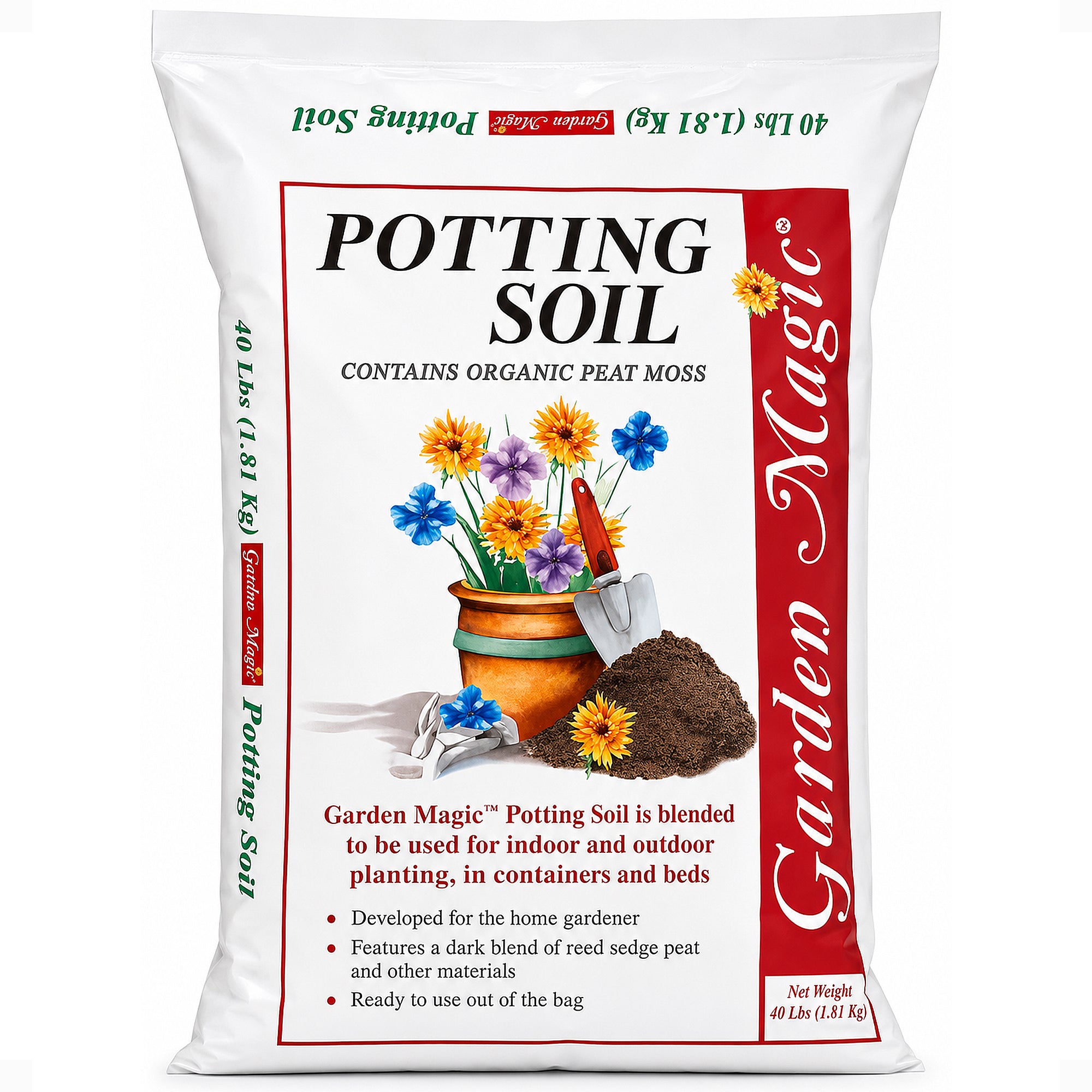 Michigan Peat 5720 Garden Magic General Purpose Potting Soil Mix, 20 Pound Bag - VMInnovations