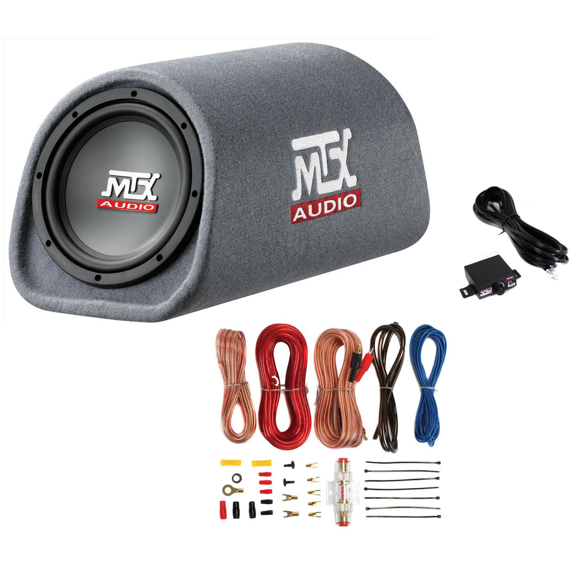 MTX AUDIO RT8PT 8" 240W Car Subwoofer & Soundstorm AKS8 8 Gauge Amp Wiring Kit - VMInnovations