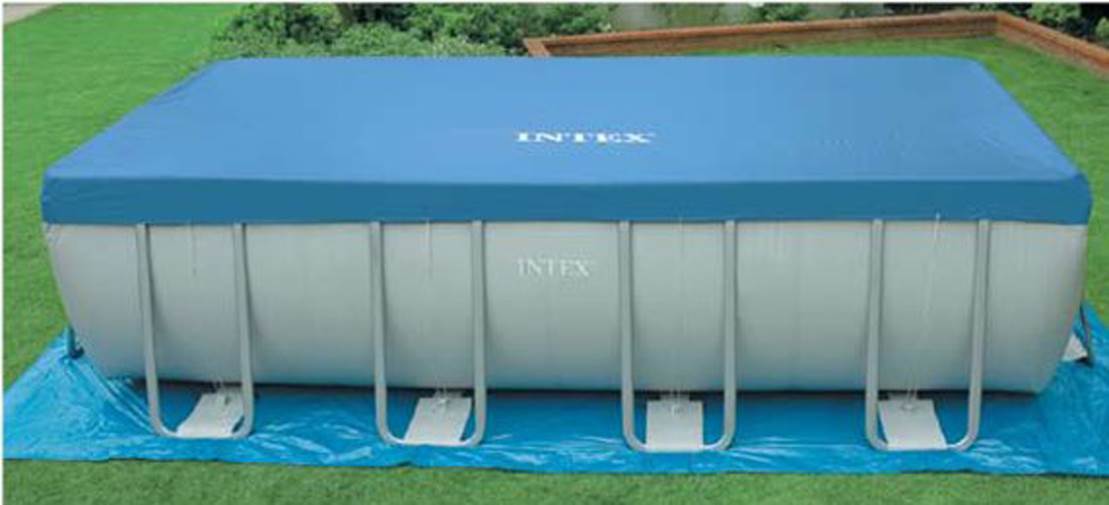 INTEX 24' x 12' x 52" Ultra Frame Rectangular Swimming Pool Set - Open Box