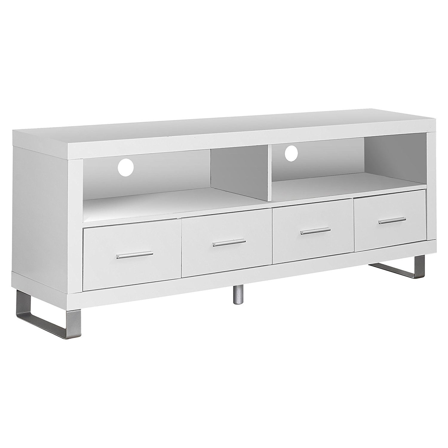 Monarch Entertainment Center TV Stand w/ Monarch Specialties End Tables - VMInnovations