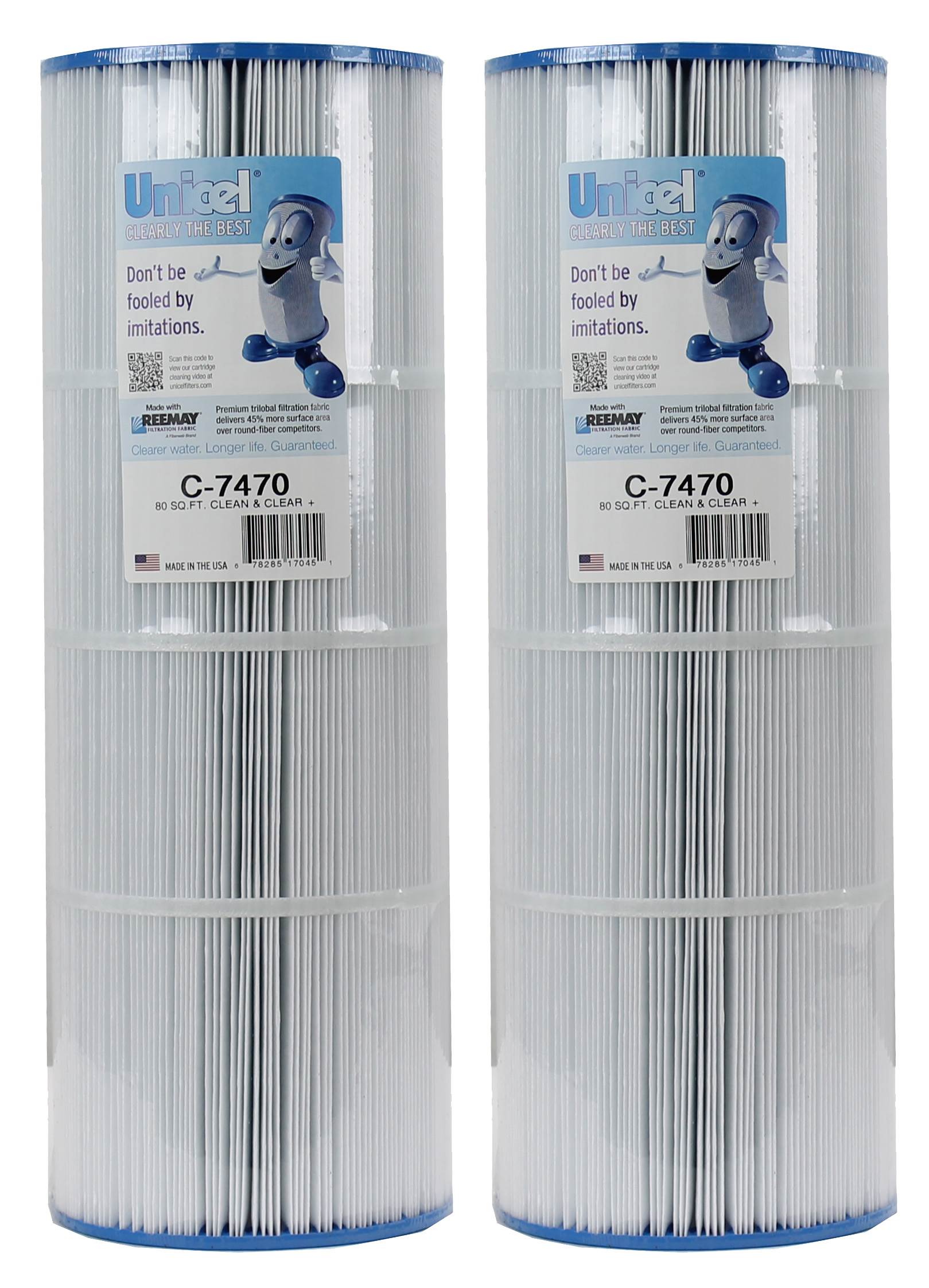 Unicel C-7470 Replacement 80 Sq Ft Pool Filter Cartridge, 170 Pleats (2 Pack) - VMInnovations