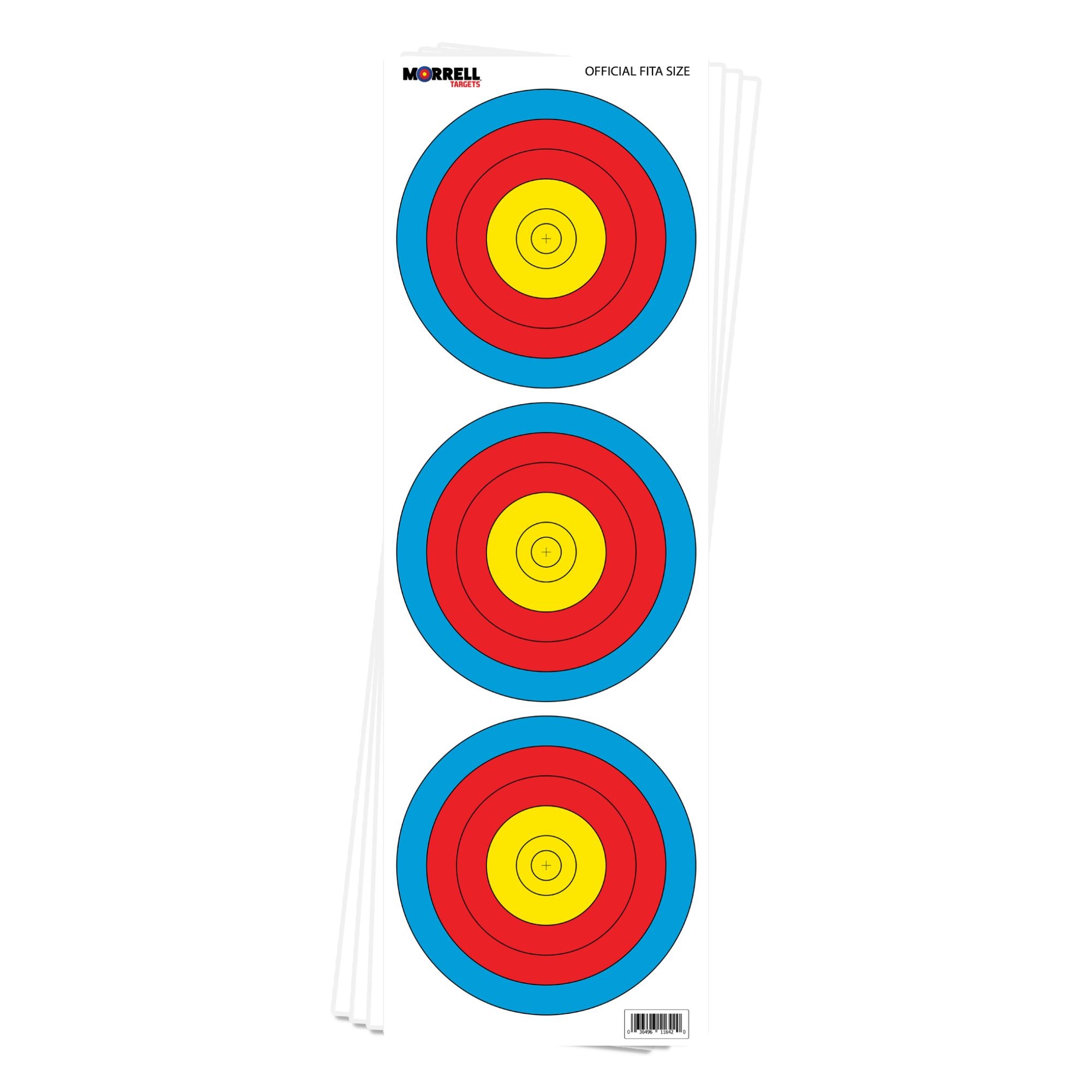 Morrell FITA Recurve Bullseye Paper Face Shooting Targets, 17x17-in., 100 Count - VMInnovations
