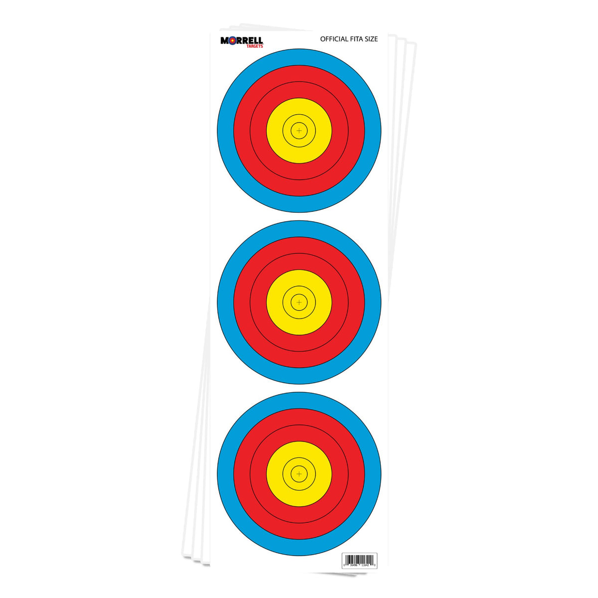Morrell FITA Recurve Bullseye Paper Face Shooting Targets, 17x17-in., 100 Count