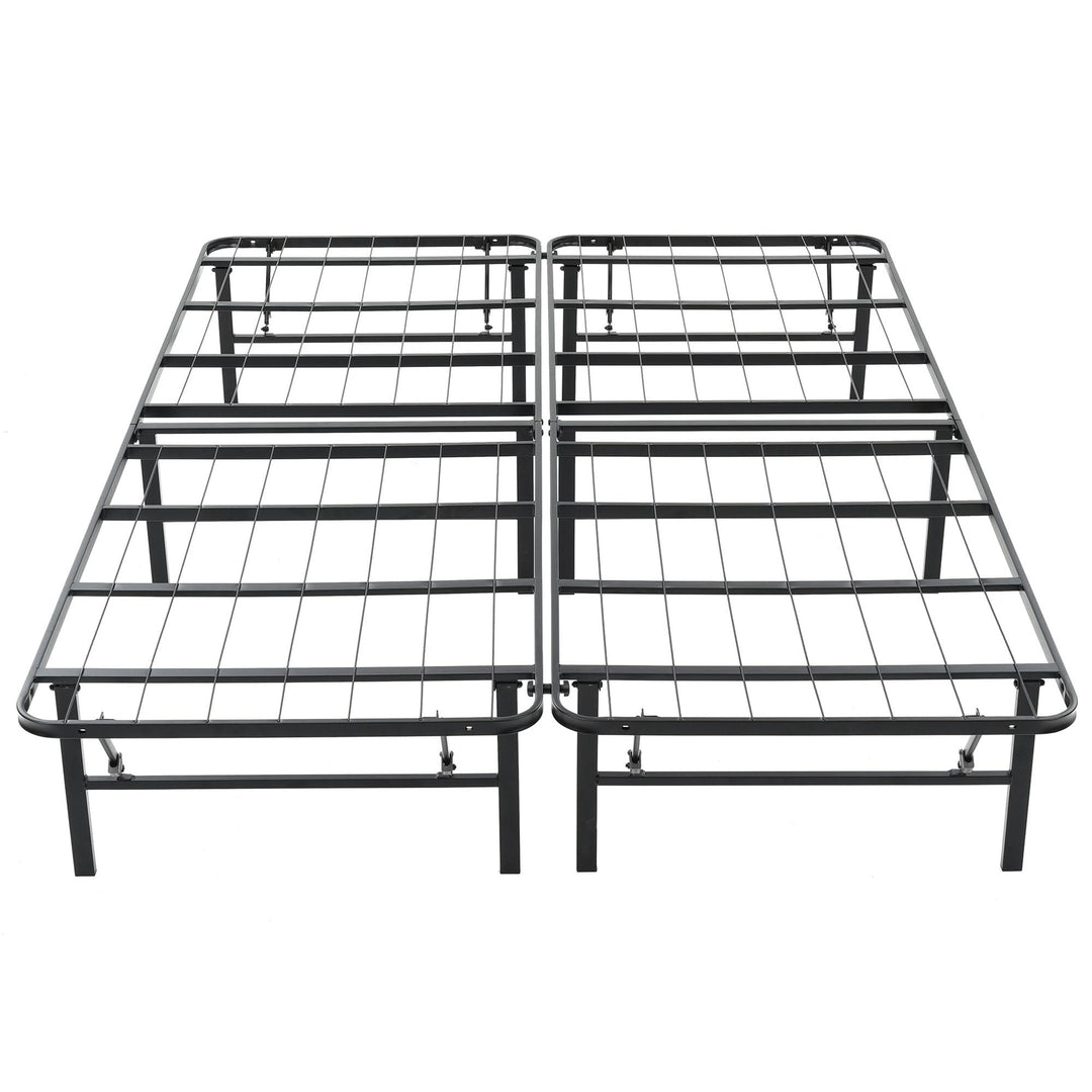 Hercules Folding Metal Bed Frame, 14 Inch Platform Mattress Foundation, Full - VMInnovations
