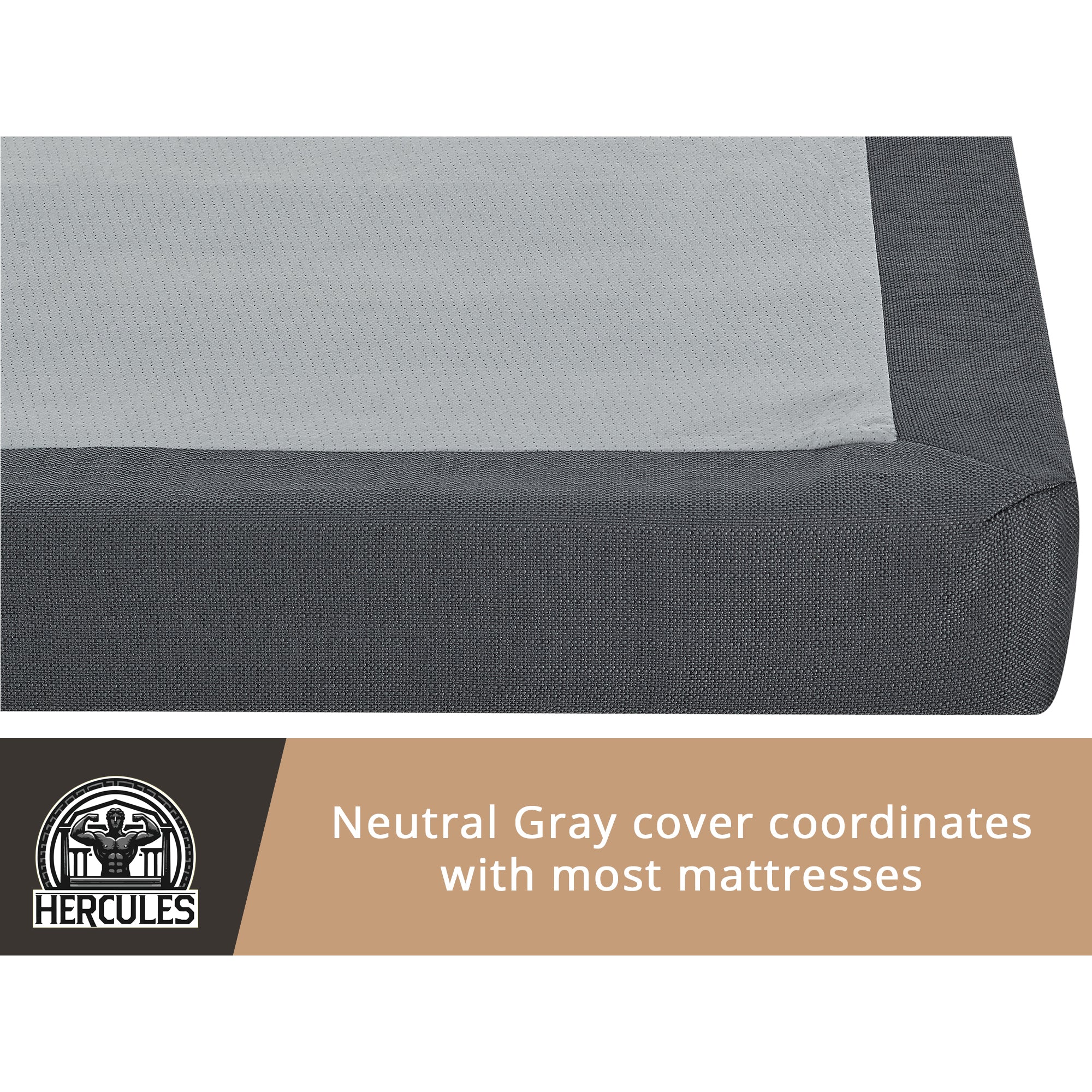 Hercules 4 Inch Low Profile Foundation Mattress Box Spring Replacement, Twin XL - VMInnovations