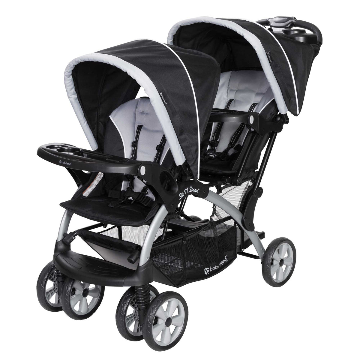 Baby Trend Infant Car Seat & Base w/ 2 Seat Double Stroller (2 Pack)