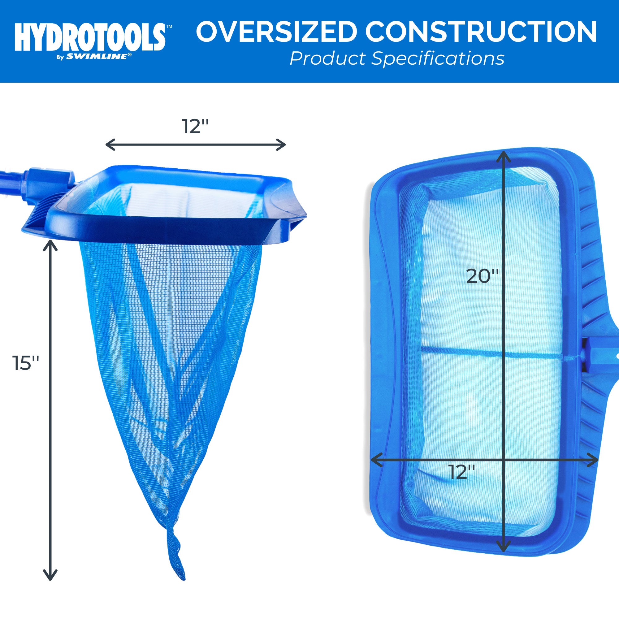 HYDROTOOLS by Swimline Extra Deep Mesh Skimmer Net for Pool or Pond (For Parts) - VMInnovations