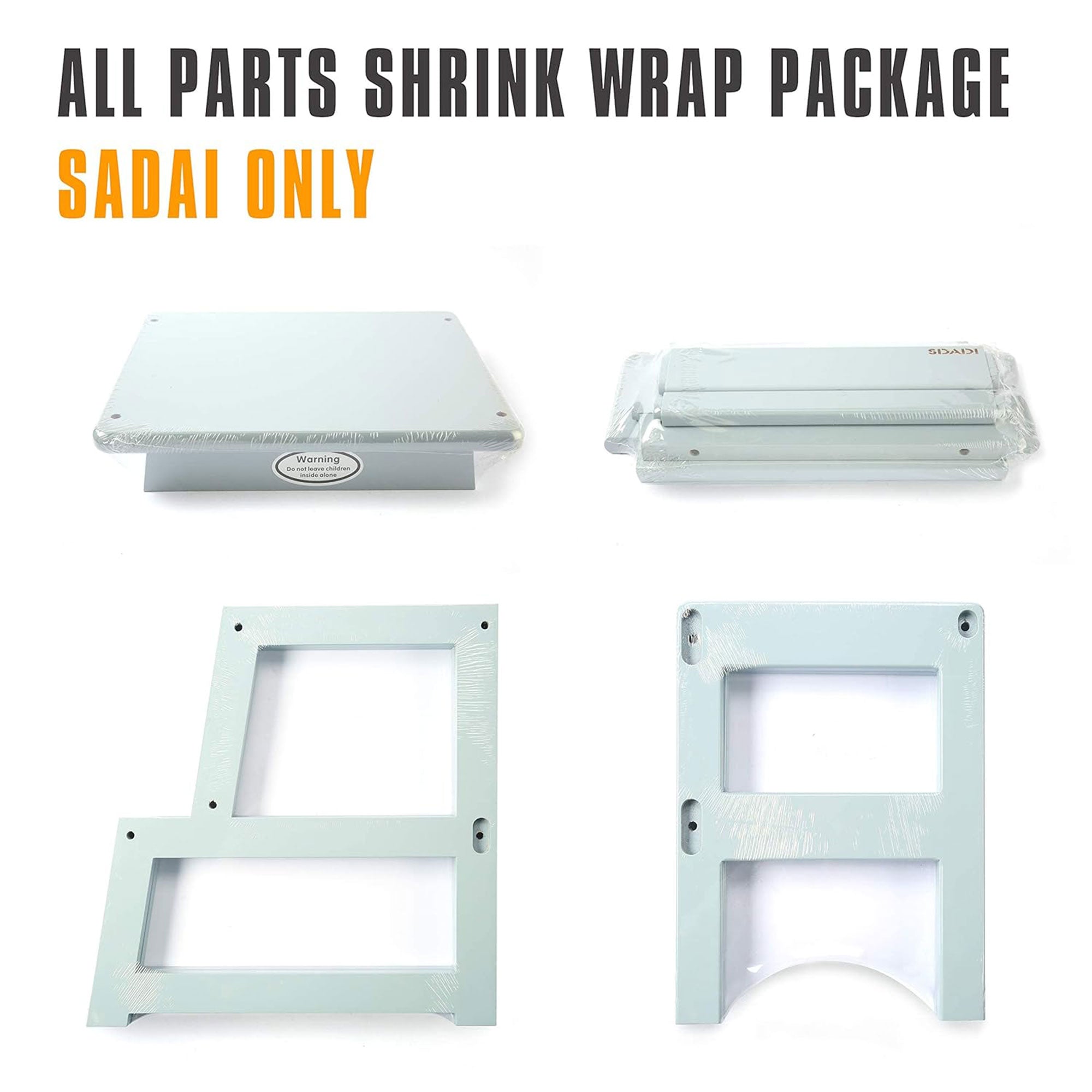 SDADI Kids Kitchen Step Stool Holds up to 150 Pounds with Safety Rail,Gray(Used) - VMInnovations