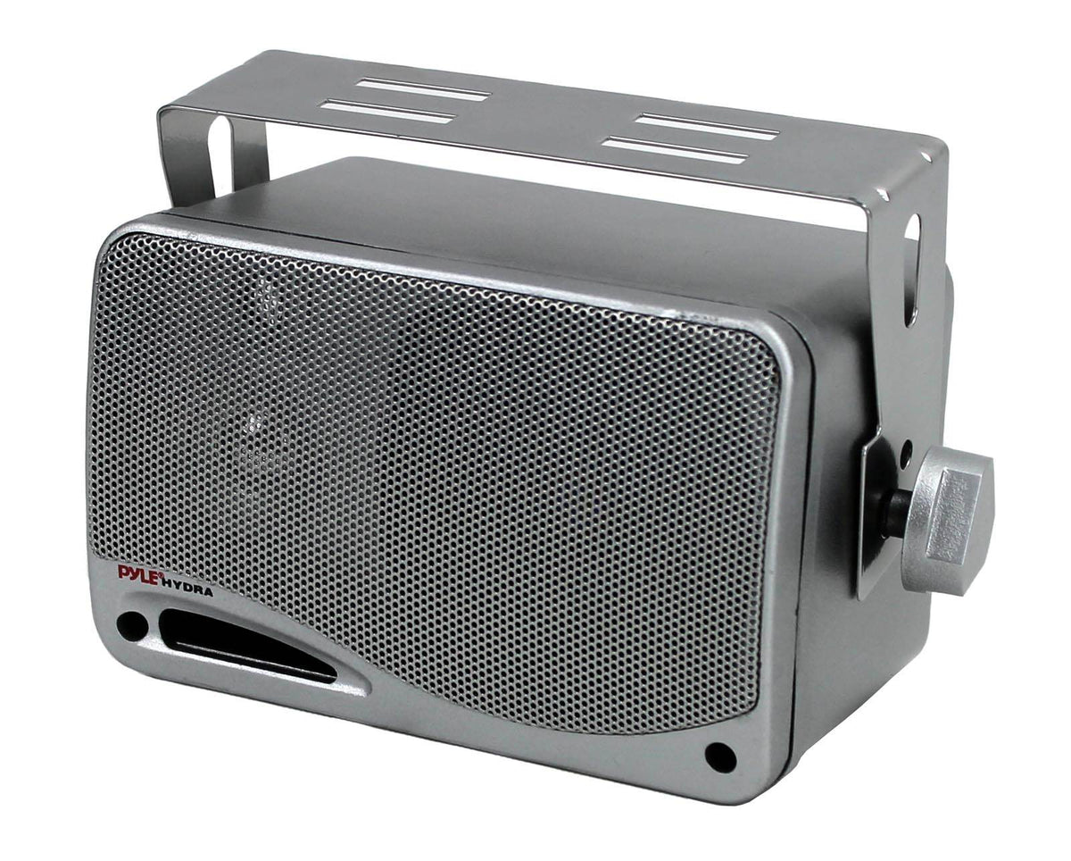4) PYLE PLMR24S 3.5" 400 Watt Marine Audio Water Proof Mini-Box Speaker System