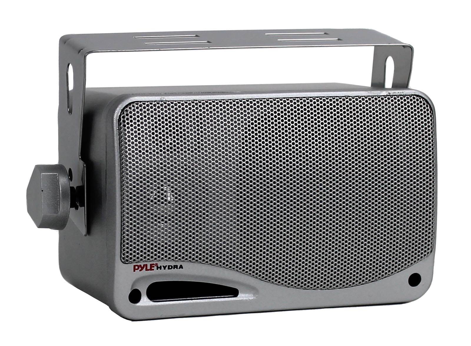 4) PYLE PLMR24S 3.5" 400 Watt Marine Audio Water Proof Mini-Box Speaker System