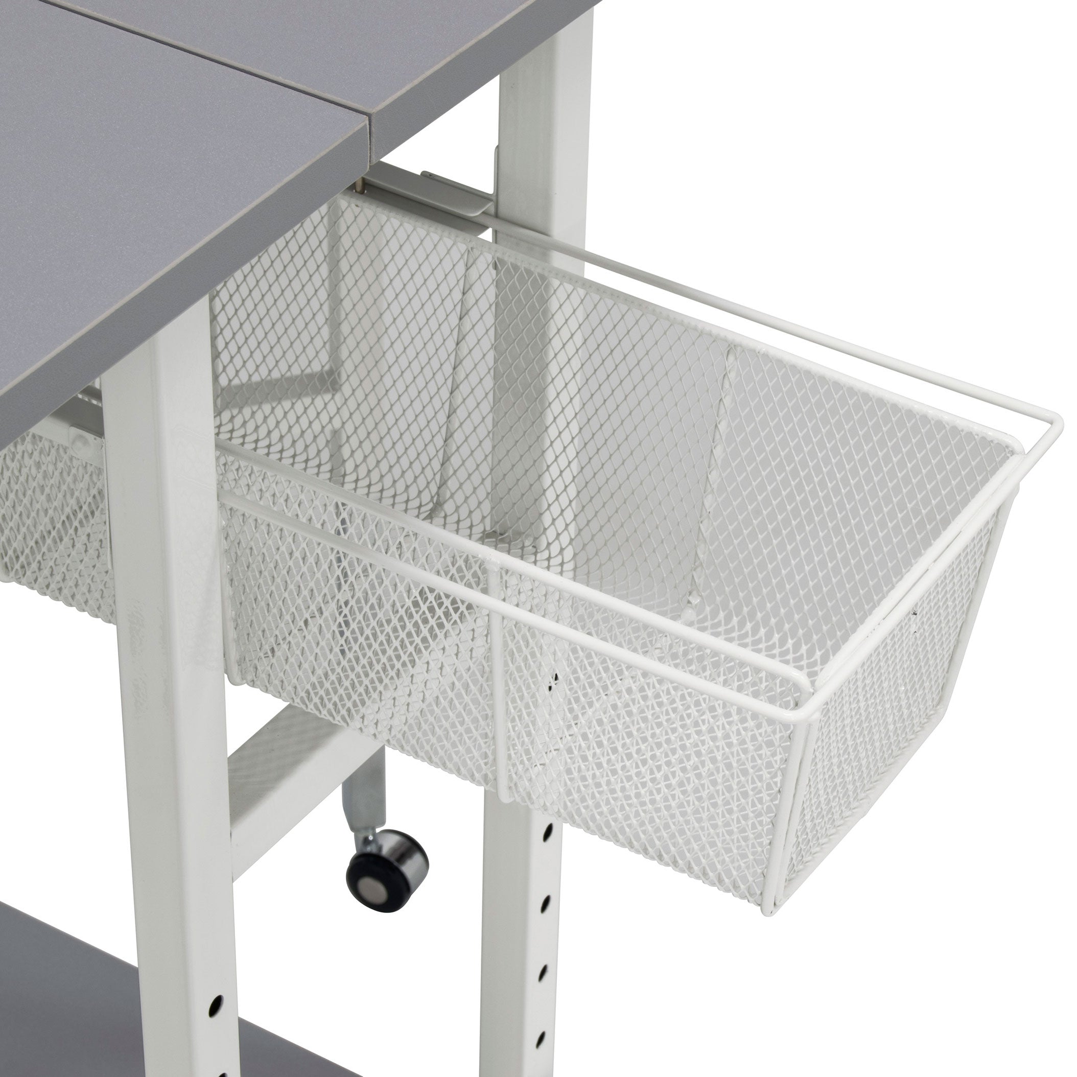 Spree 60" x 36" Adjustable Folding Craft Table with Metal Drawers (Open Box)