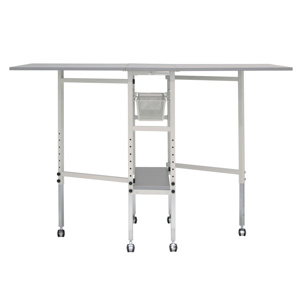 Spree 60" x 36" Adjustable Folding Craft Table with Metal Drawers (Open Box)