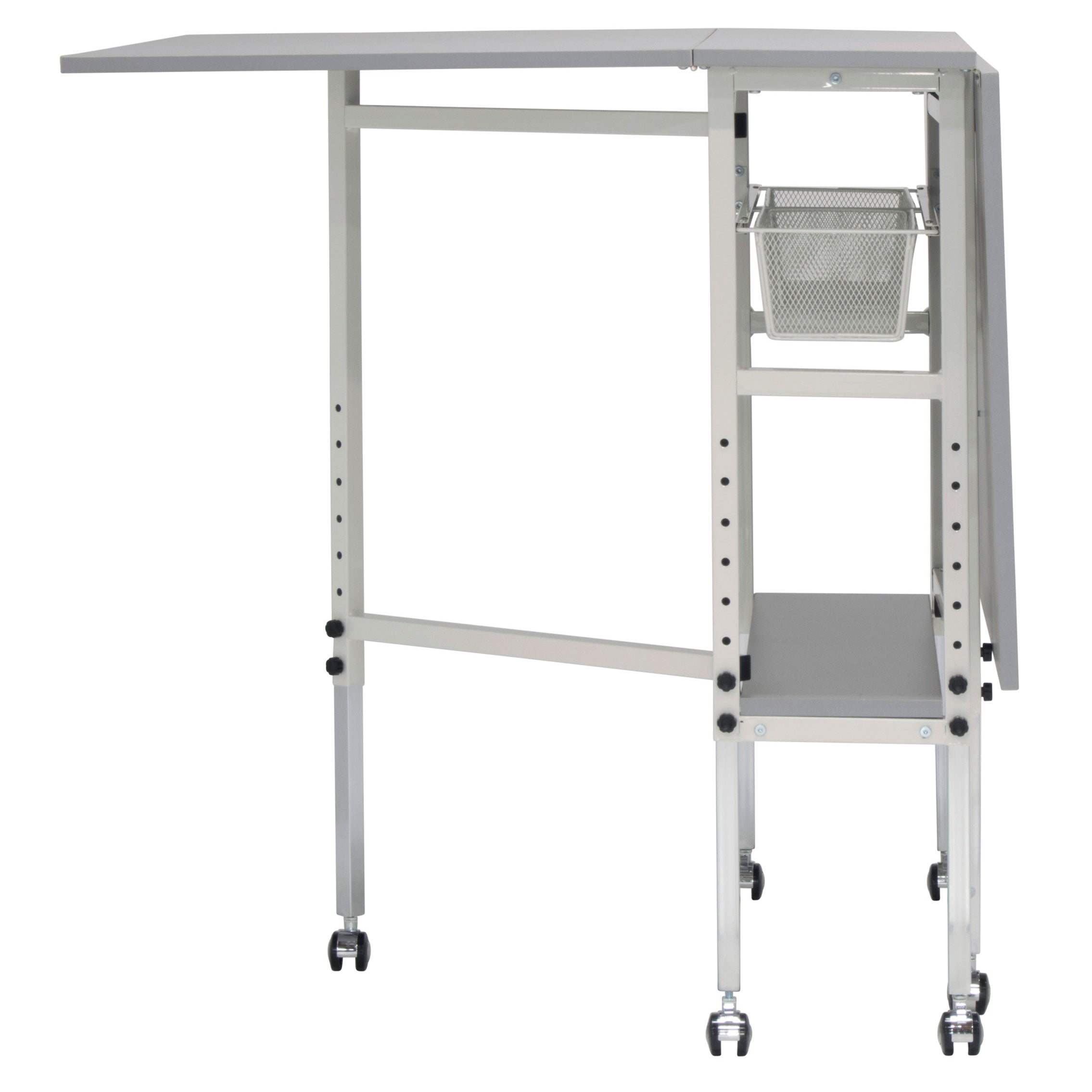 Spree 60" x 36" Adjustable Folding Craft Table with Metal Drawers (Open Box)