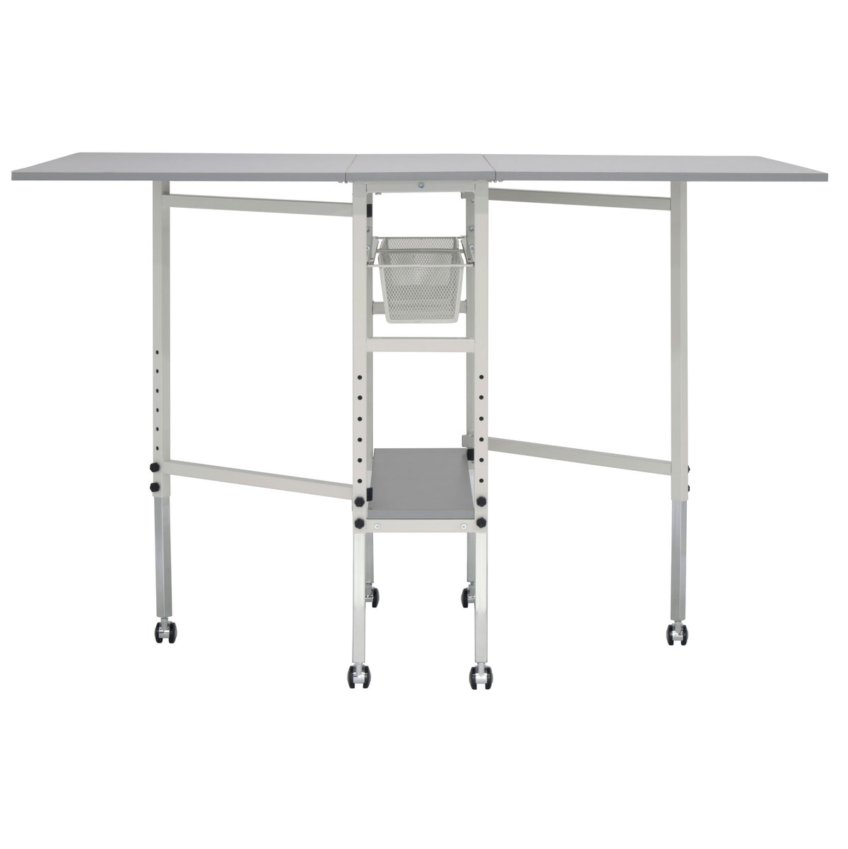 Spree 60" x 36" Adjustable Folding Craft Table with Metal Drawers (Open Box)