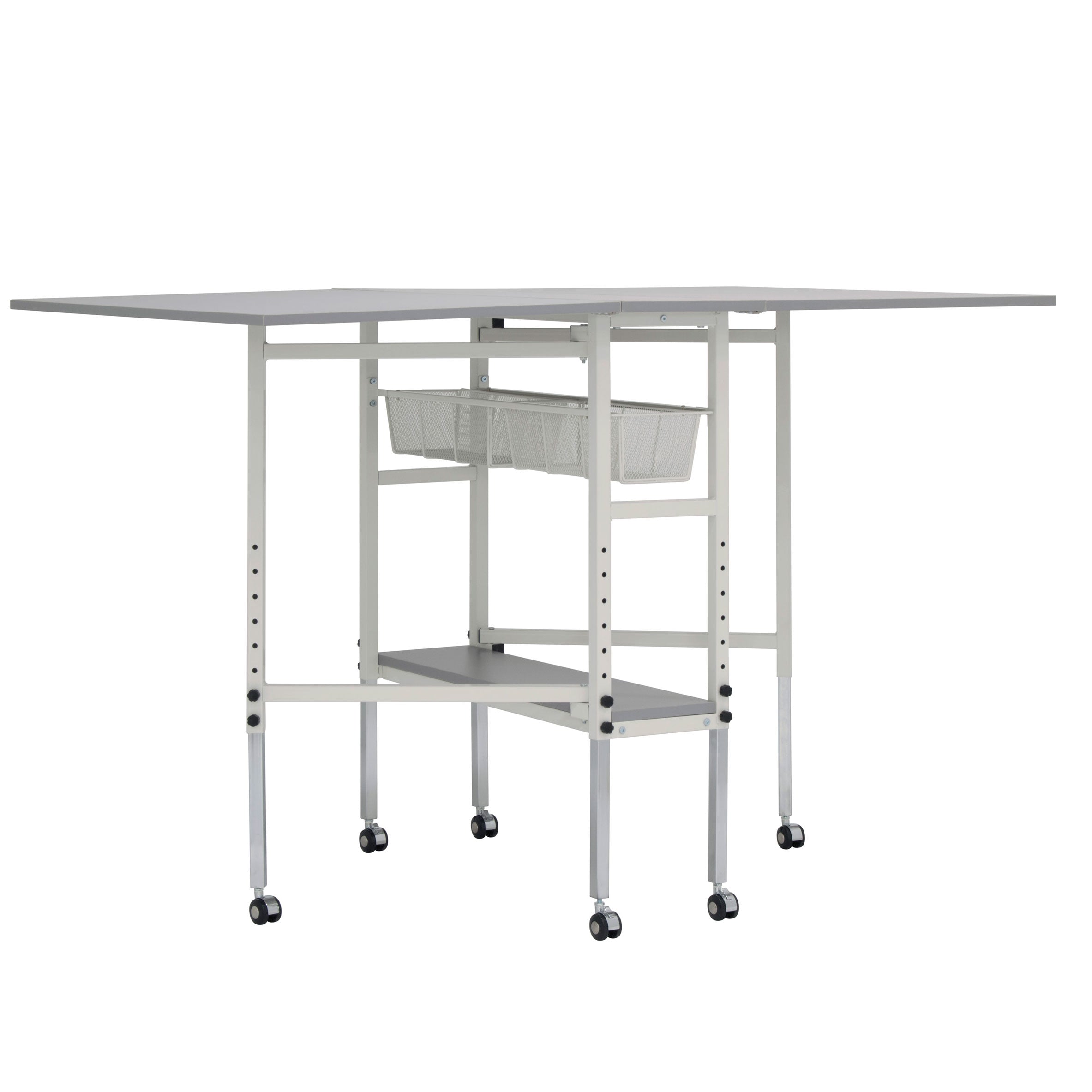 Spree 60" x 36" Adjustable Folding Craft Table with Metal Drawers (Open Box)