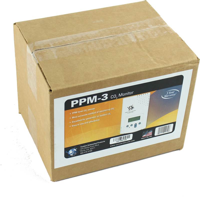 C.A.P PPM-3 CO2 Hydroponics Carbon Dioxide Monitor Controller Sensor (Open Box)