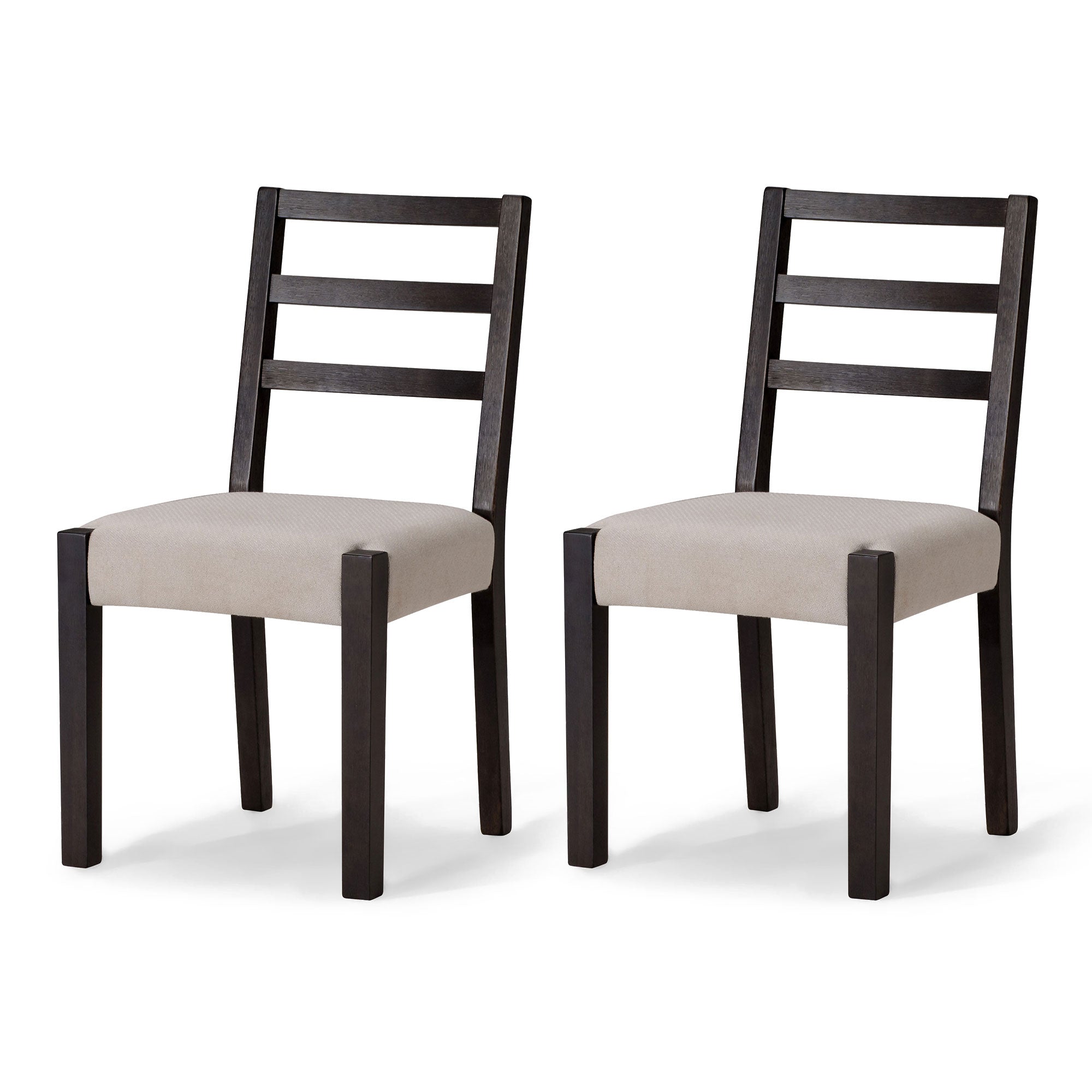 Maven Lane Willow Rustic Dining Chair, Black w/Dove Weave Fabric, 2Pc(Open Box) - VMInnovations
