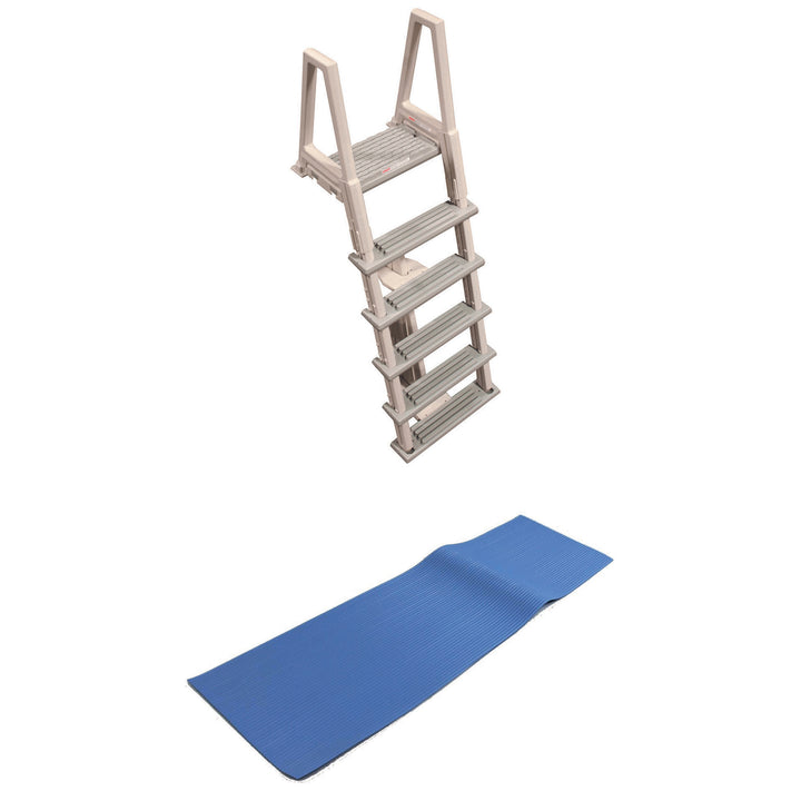 Confer Plastics 6000X  In Pool Ladder & Hydrotools by Swimline 9"x24" Ladder Mat - VMInnovations