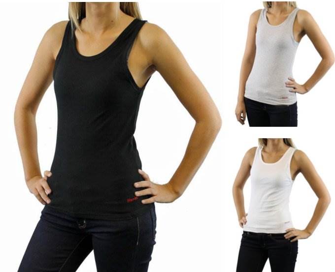 (4) Pcs Hanes Womens Tank Tops X-Large - White/Black/Gray XL (Open Box)