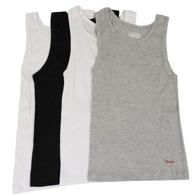 (4) Pcs Hanes Womens Tank Tops X-Large - White/Black/Gray XL (Open Box)