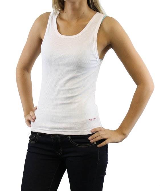 (4) Pcs Hanes Womens Tank Tops X-Large - White/Black/Gray XL (Open Box)