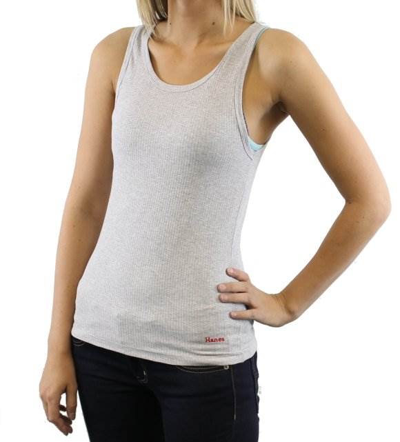 (4) Pcs Hanes Womens Tank Tops X-Large - White/Black/Gray XL (Open Box)