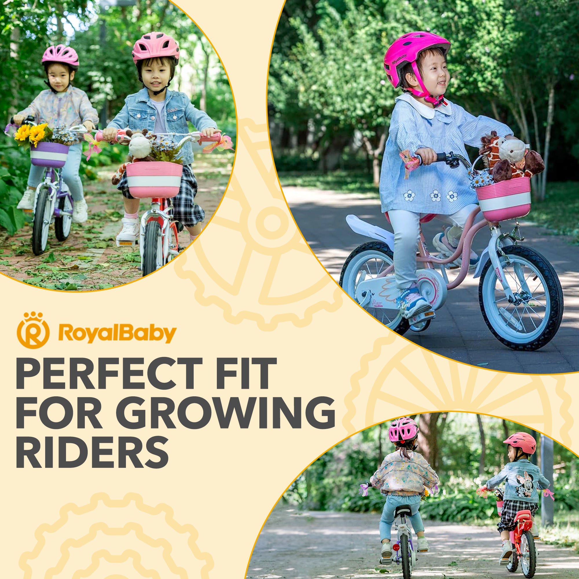 RoyalBaby Princess Girl Kids Bicycle 14 Inch with Training Wheels, Swan/Red - VMInnovations