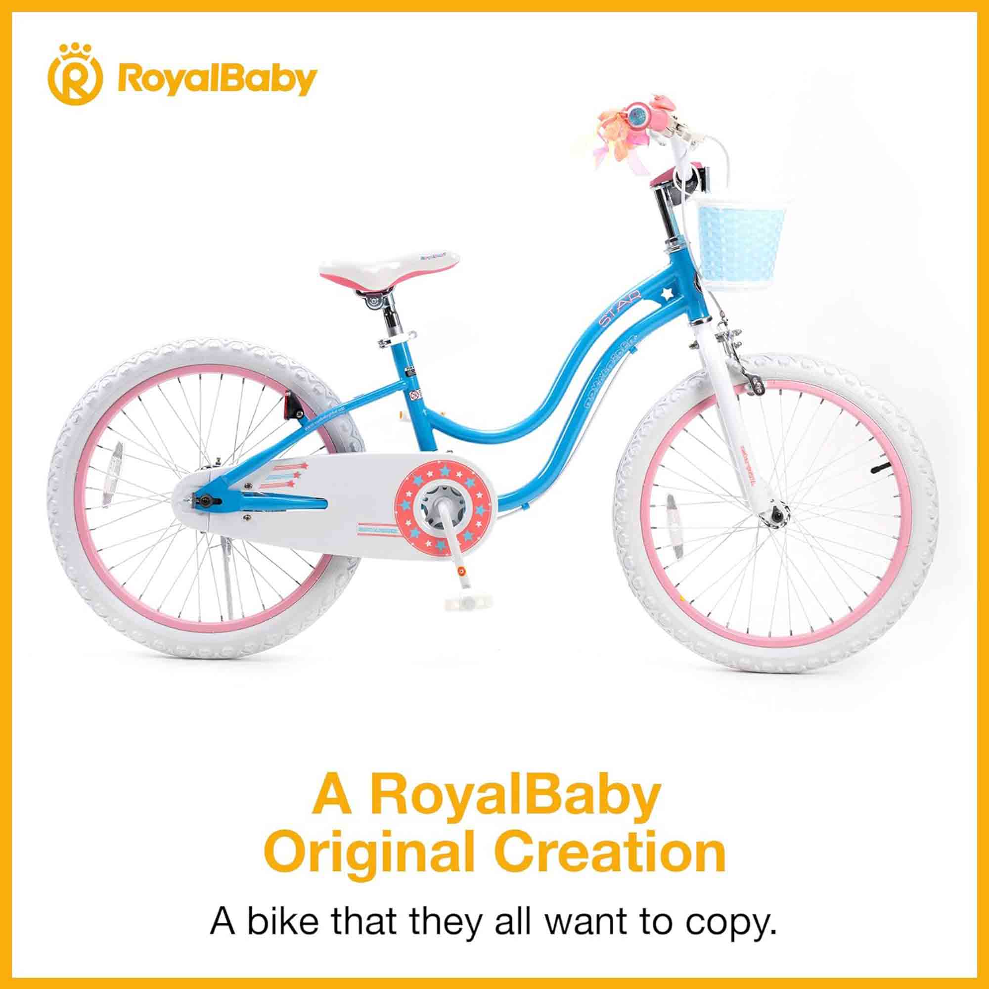 RoyalBaby Children's Outdoor Bicycle, 20 Inch with Kickstand, Blue (Open Box) - VMInnovations