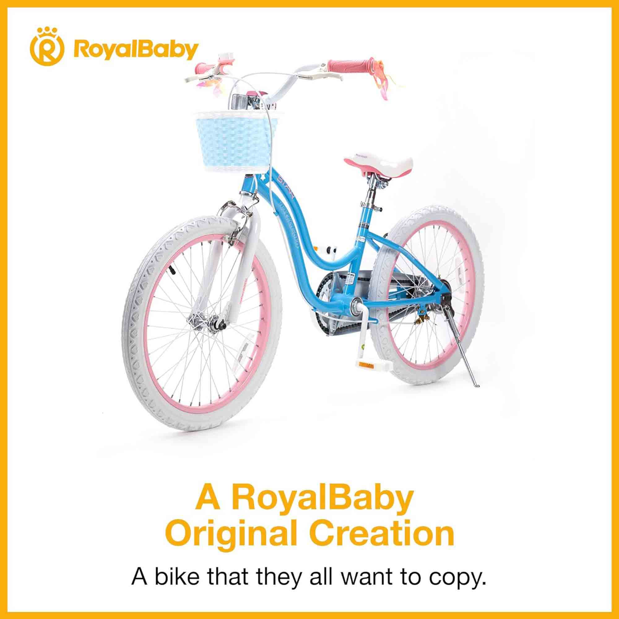 RoyalBaby Stargirl Children's Outdoor Bicycle, 20 Inch with Kickstand, Blue - VMInnovations