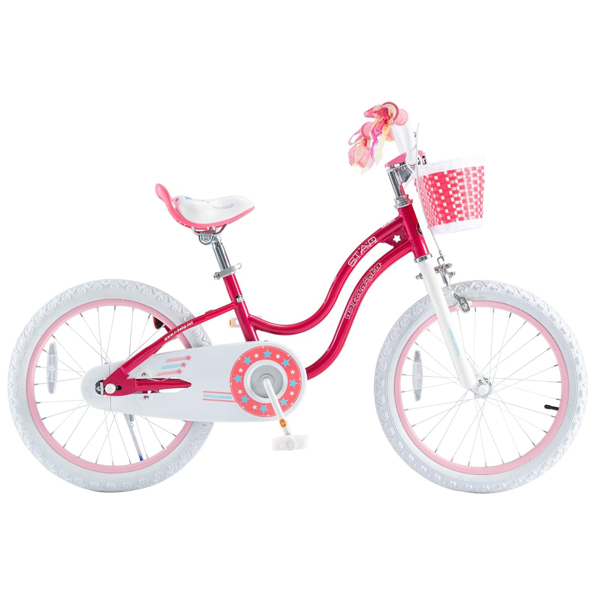 RoyalBaby Stargirl Children's Outdoor Bicycle, 18 Inch with Kickstand, Pink - VMInnovations