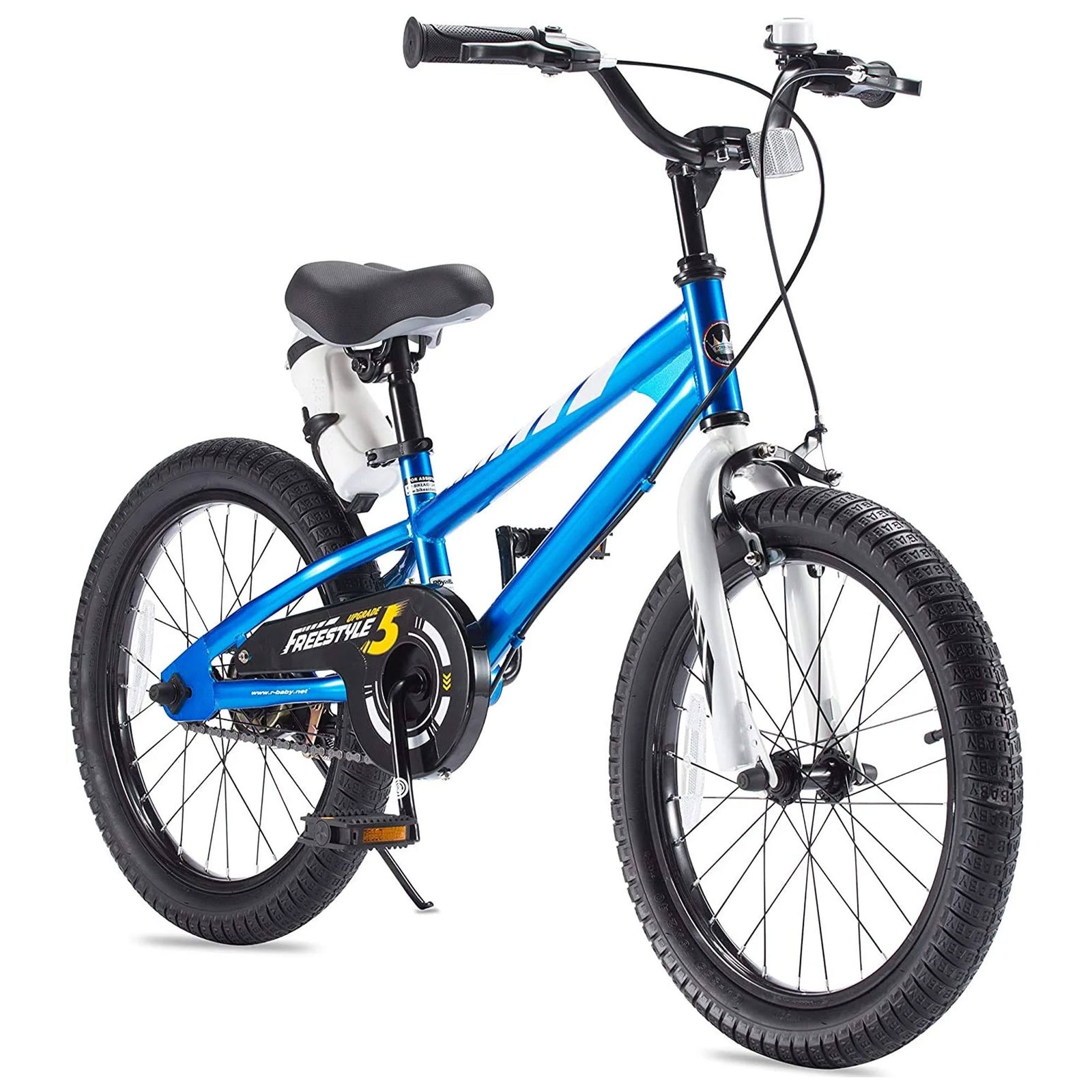 RoyalBaby Freestyle Outdoor Kid's Bicycle with Kickstand, 18 Inch, Blue (Used) - VMInnovations