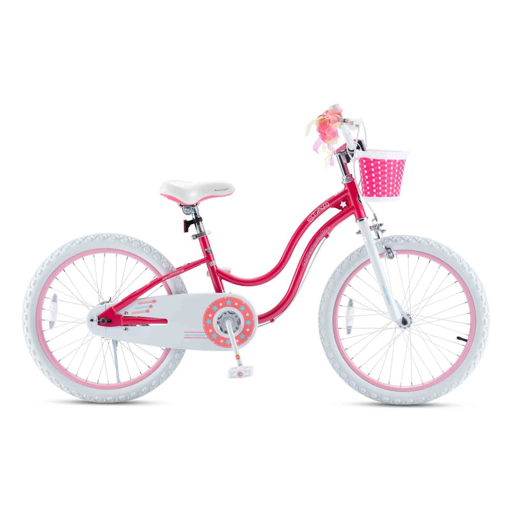 RoyalBaby Stargirl Children's Outdoor Bicycle, 20 Inch with Kickstand, Pink