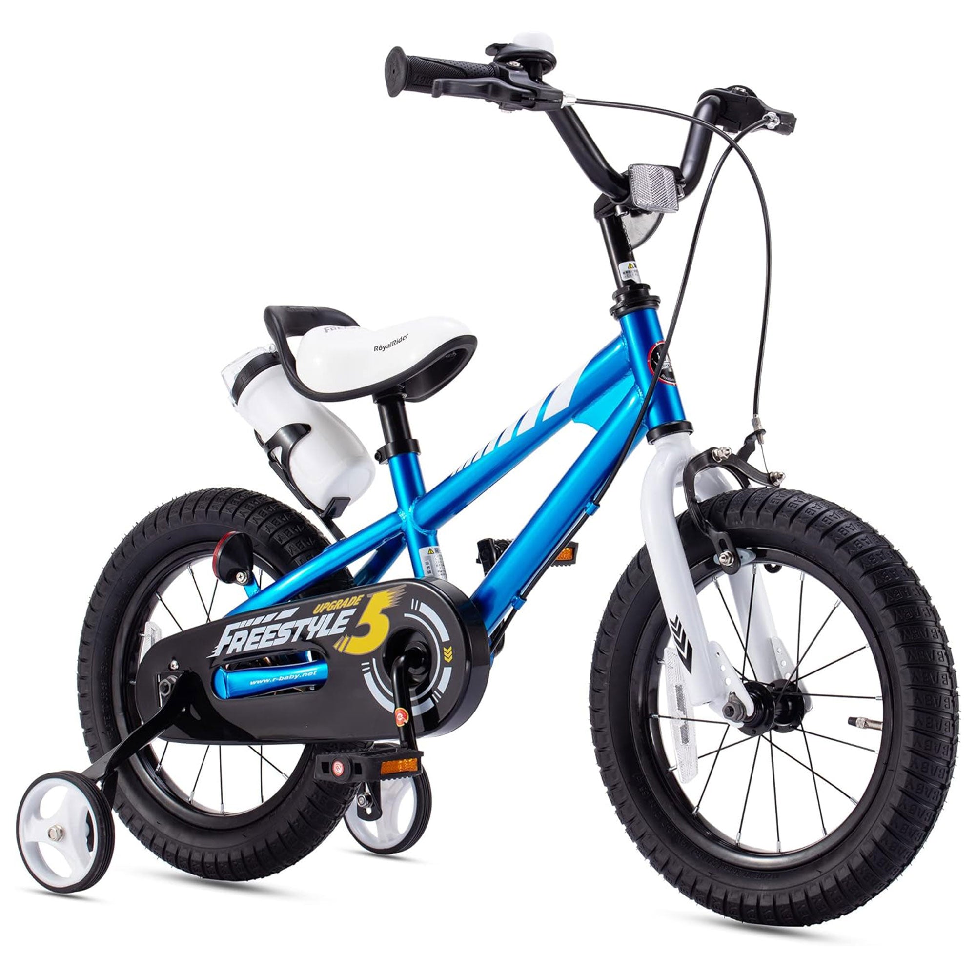 RoyalBaby Freestyle Outdoor Kid's Bicycle w/ Training Wheels, 16 In (Open Box) - VMInnovations