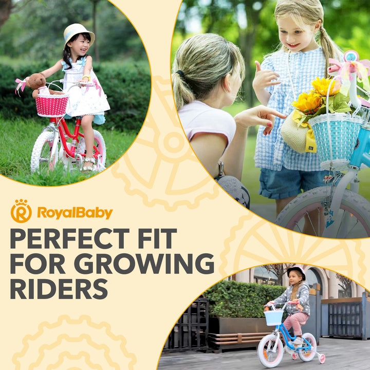 RoyalBaby Stargirl Children's Outdoor Bicycle 12 Inch with Training Wheels, Pink - VMInnovations