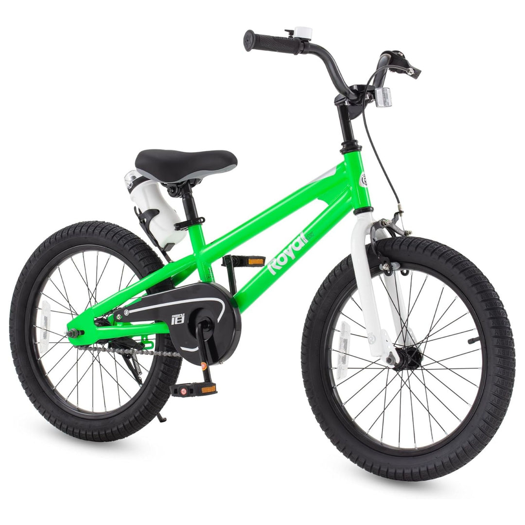 RoyalBaby Freestyle Outdoor Kid's Sporty Bicycle with Kickstand, 18 Inch, Green