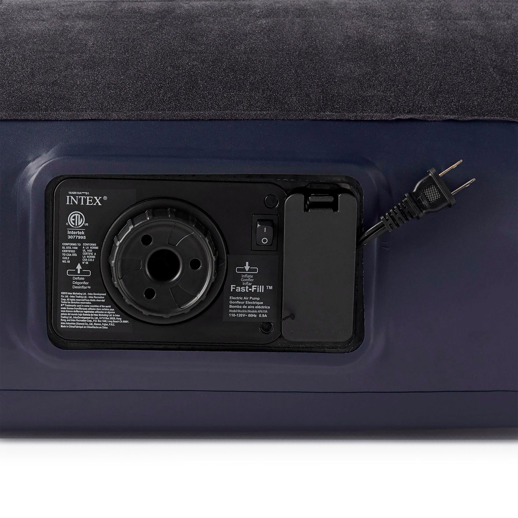 Intex Queen Classic Pillow Rest Air Mattress Bed w/ Built-In Pump (Open Box)